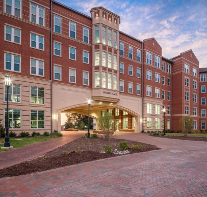 Brick on Contemporary Residence Halls Convey Tradition and Permanence Without Institutional Feel